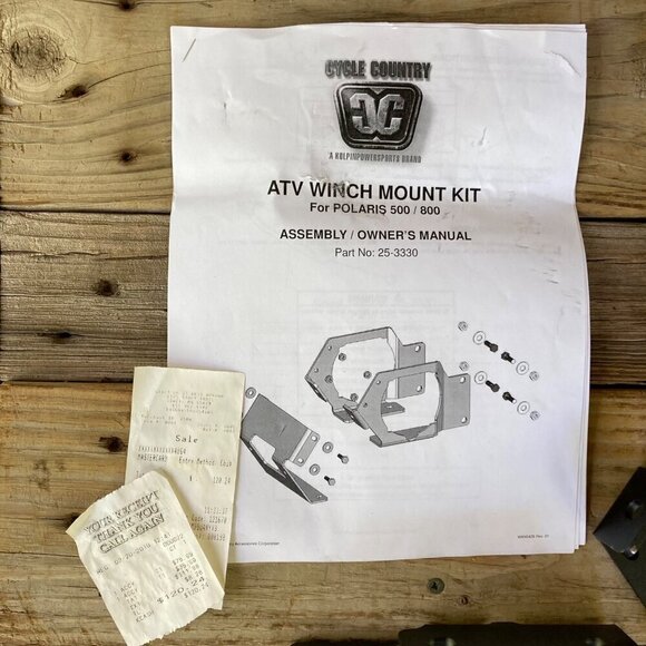 Polaris Sportsman 500/800 ATV Winch Mount Kit Bracket 25-3330 NEW - Picture 6 of 8